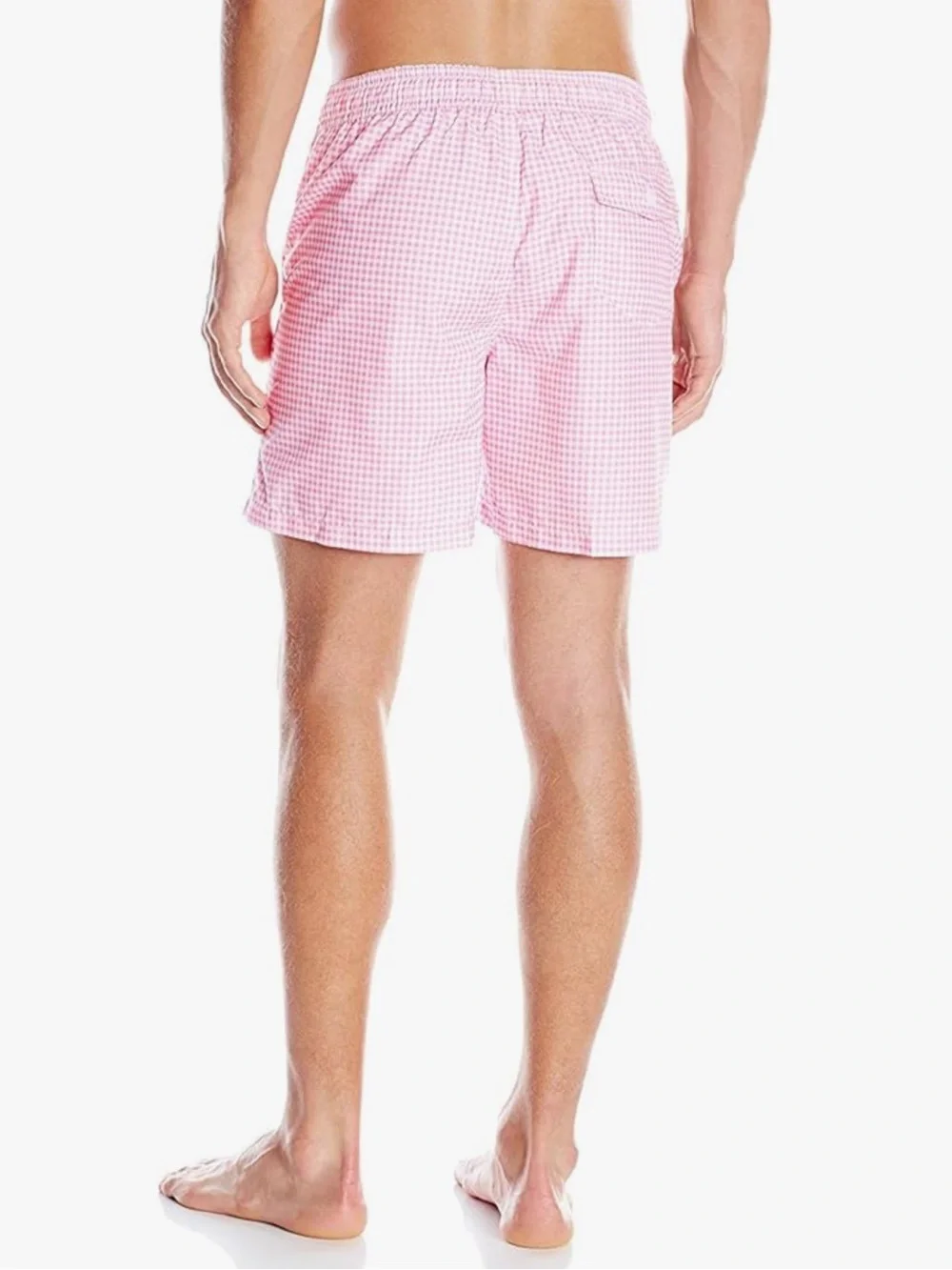 Kanu Surf Pink Gingham Men’s Swim Trunks